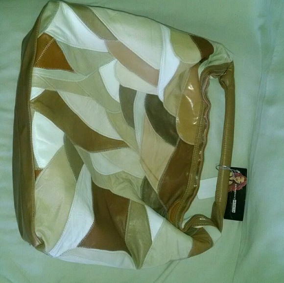 Vintage Rare Patchwork leather large handbag - Picture 9 of 13